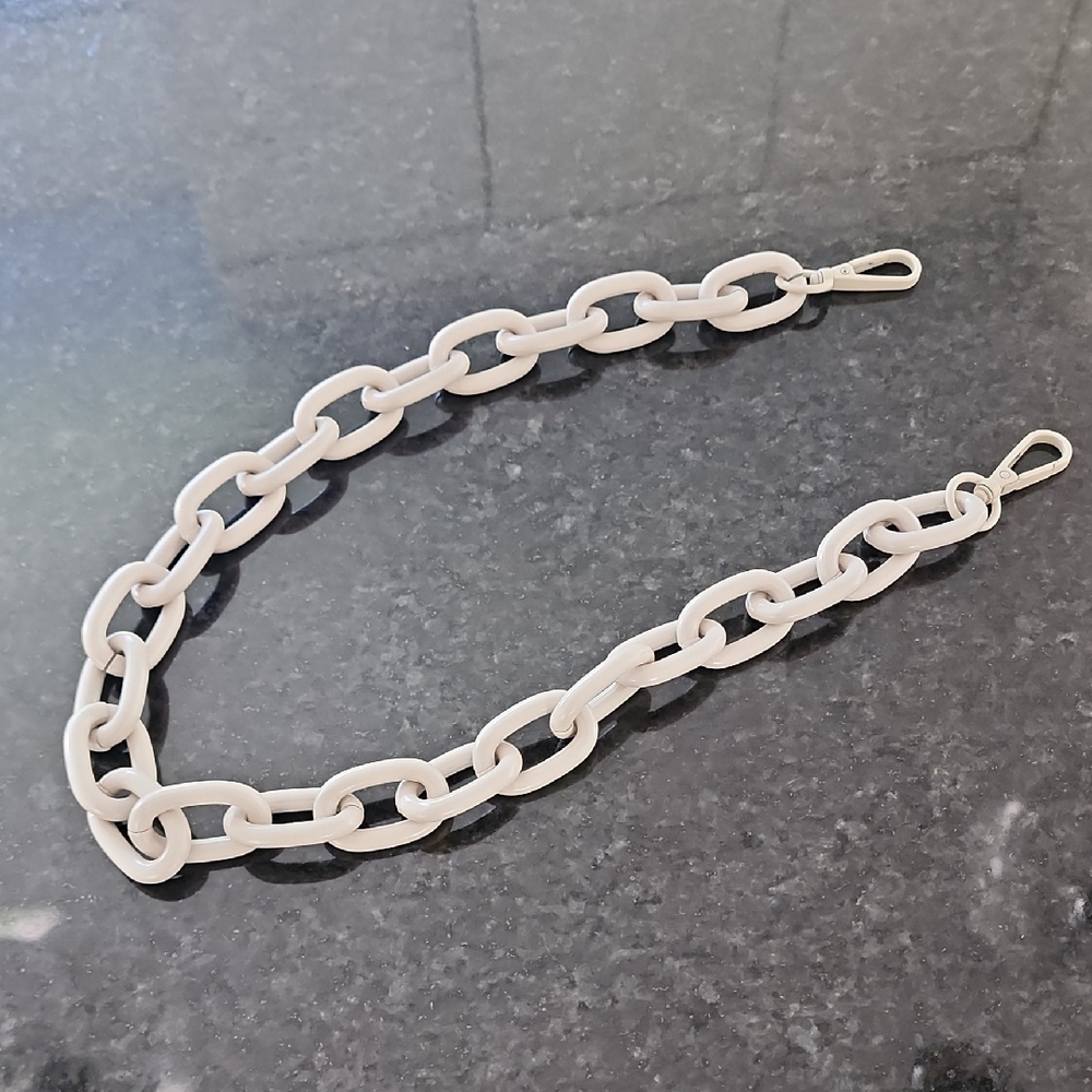 Cream Chain Bag Strap
